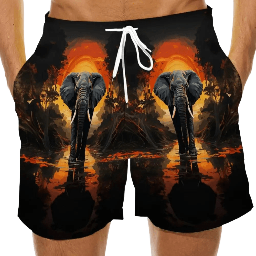 Quick-Dry Men's Pocketed Beach Shorts