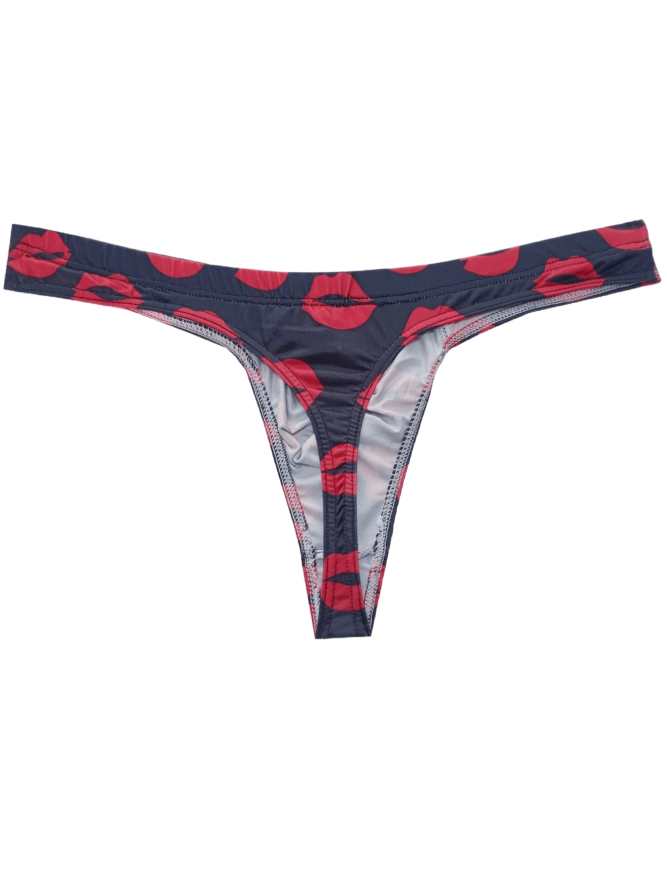 Sexy Low-Rise Mouthprint Thong