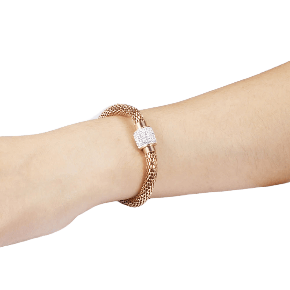 Sparkling Magnetic Stainless Steel Bracelet