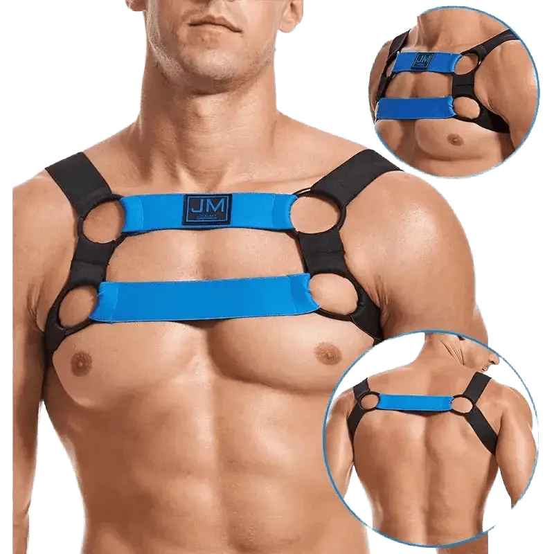 Elastic Leather Harness Tank Top - WOWihte