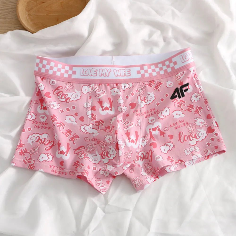 Fashion Brand Cotton Panties Printed Sports Boxer Breathable Summer Sexy Underwear Mid - Waist Boyshort Female Student Pants - WOWihte