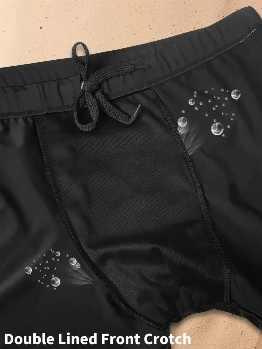 Fashion Print Boxer Swim Shorts - WOWihte