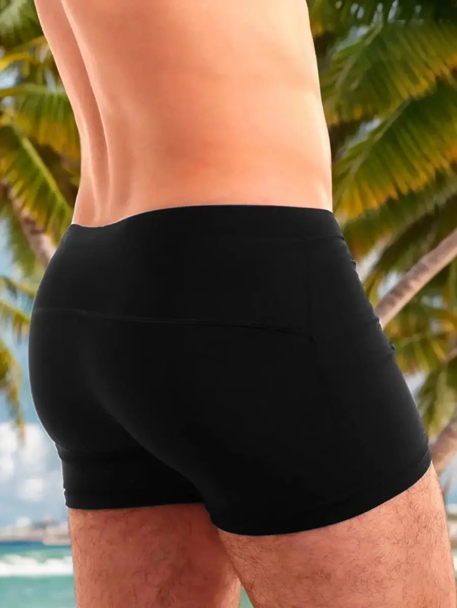 Fashion Print Boxer Swim Shorts - WOWihte