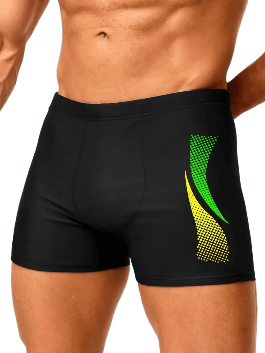 Fashion Print Boxer Swim Shorts - WOWihte