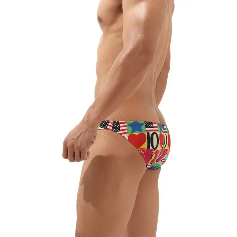 Fashion Printed Bikini Briefs - WOWihte