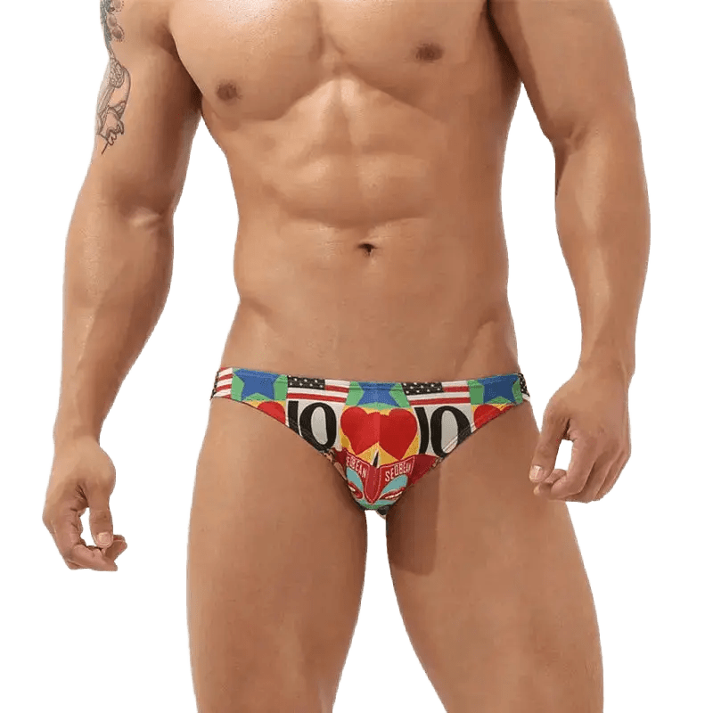 Fashion Printed Bikini Briefs - WOWihte