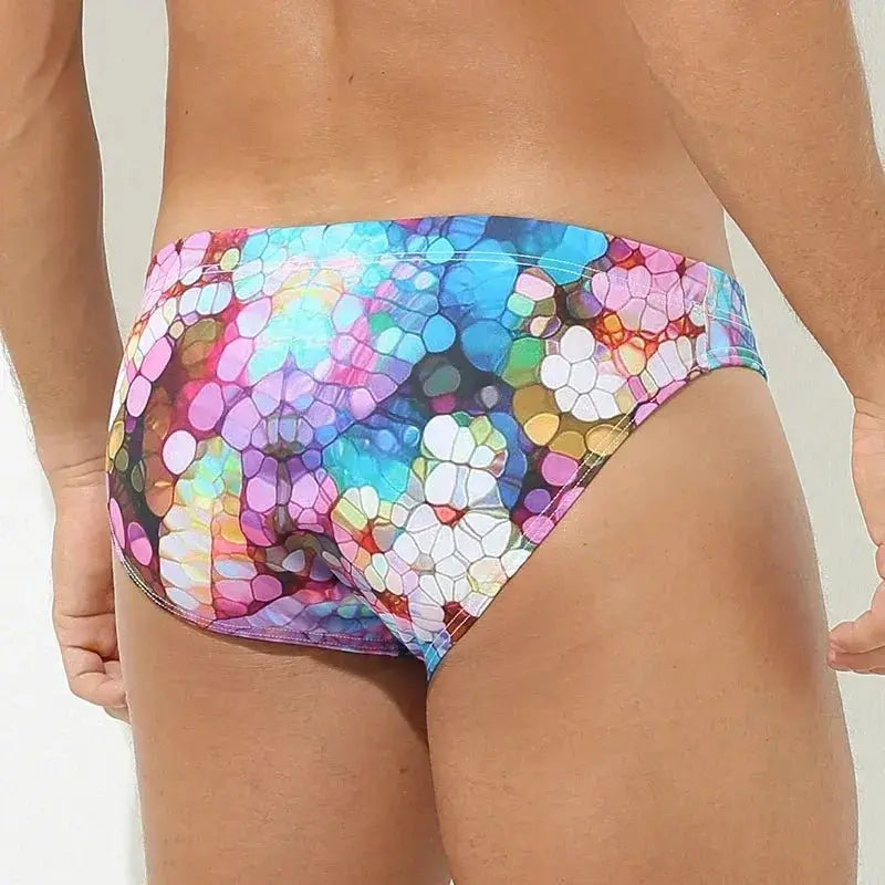 Fashion Printed Surfing Briefs - WOWihte