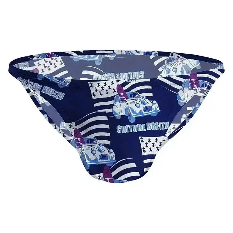 Fashionable Low - Rise Printed Briefs - WOWihte