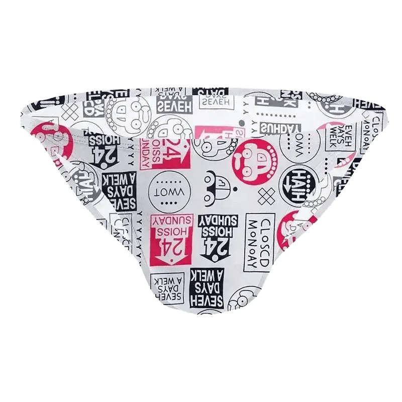 Fashionable Low - Rise Printed Briefs - WOWihte