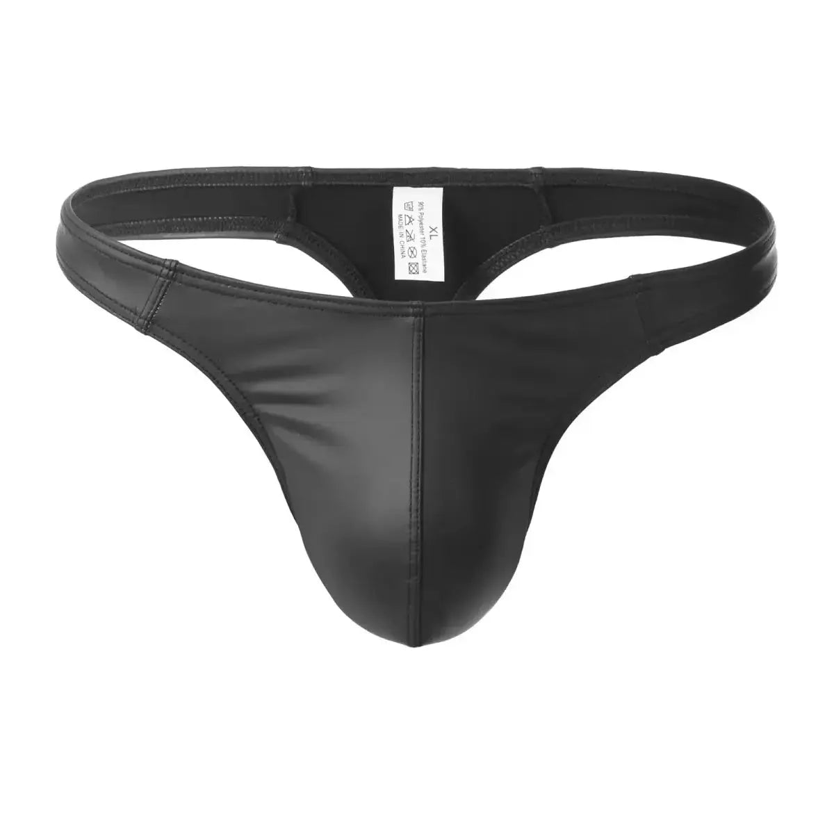 Faux Leather Swim Thong - WOWihte