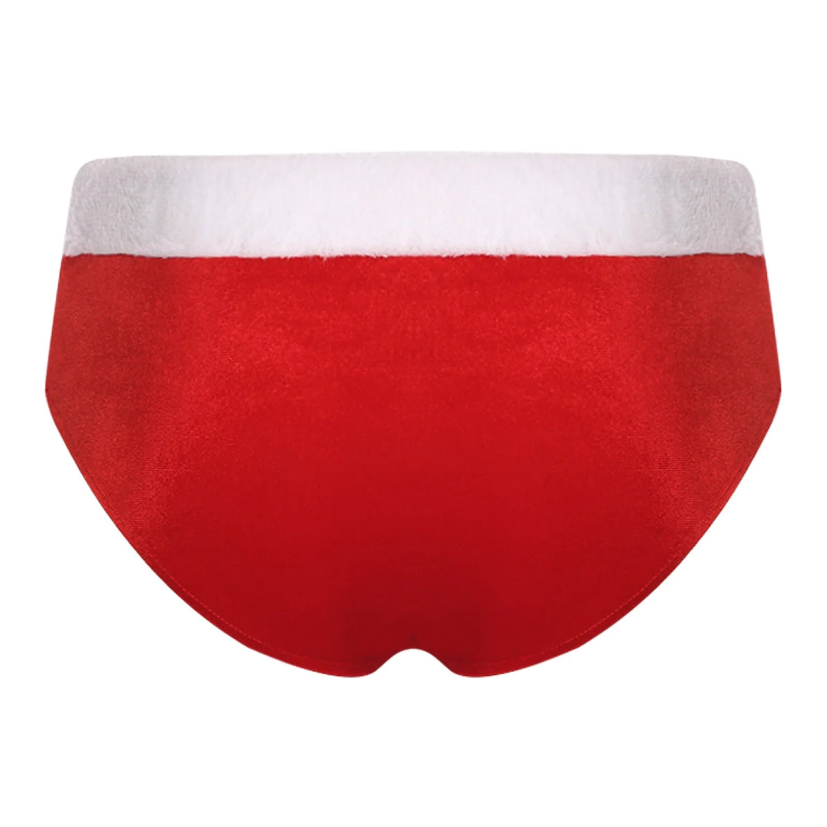 Festive Santa Velvet Pouch Briefs - WOWihte