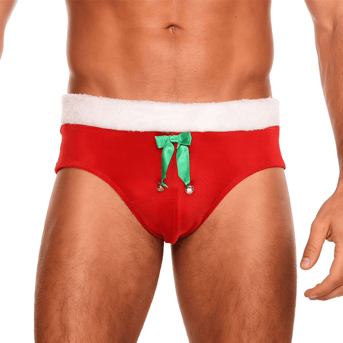 Festive Santa Velvet Pouch Briefs - WOWihte