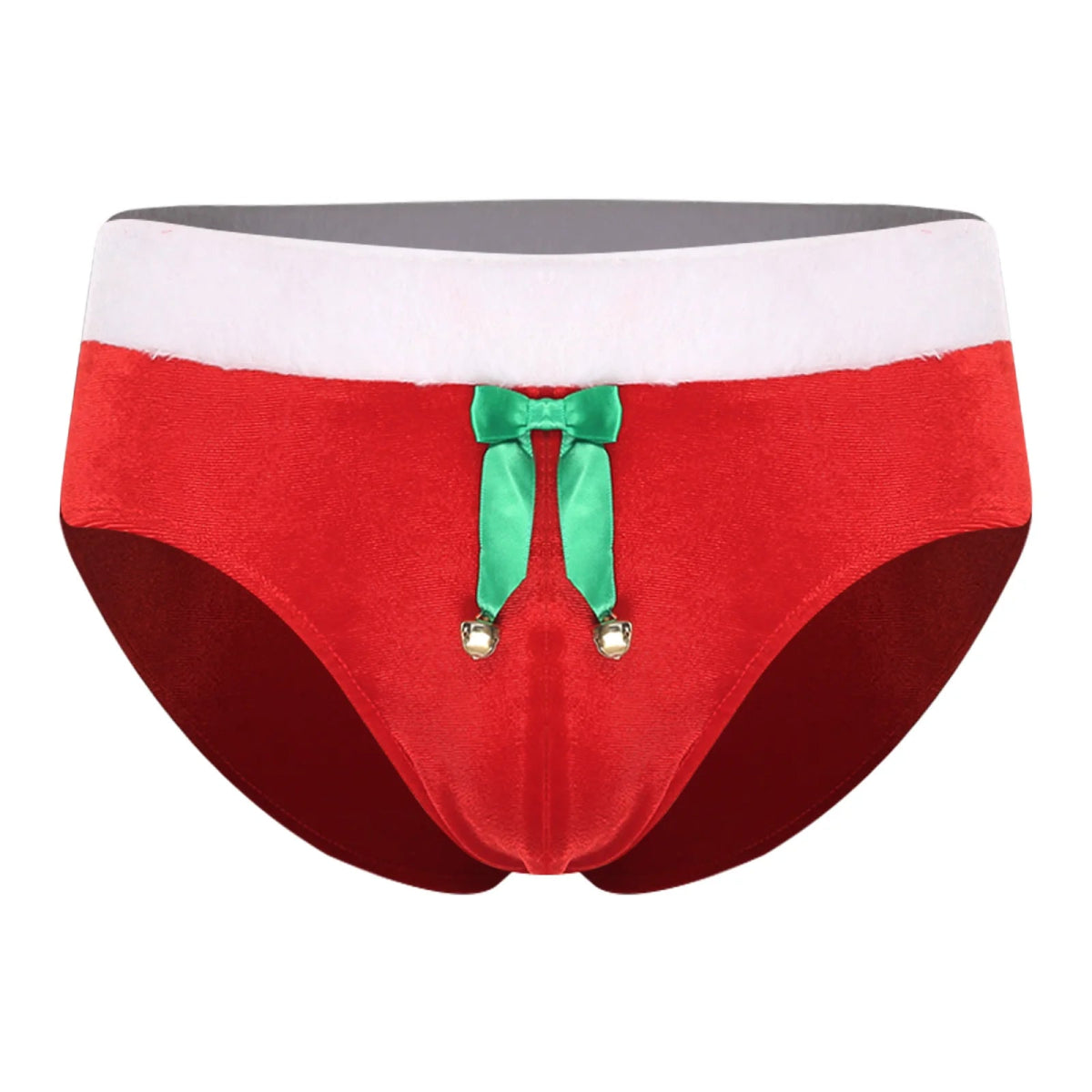 Festive Santa Velvet Pouch Briefs - WOWihte