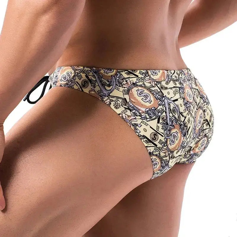 Floral Bikini Swim Briefs - WOWihte