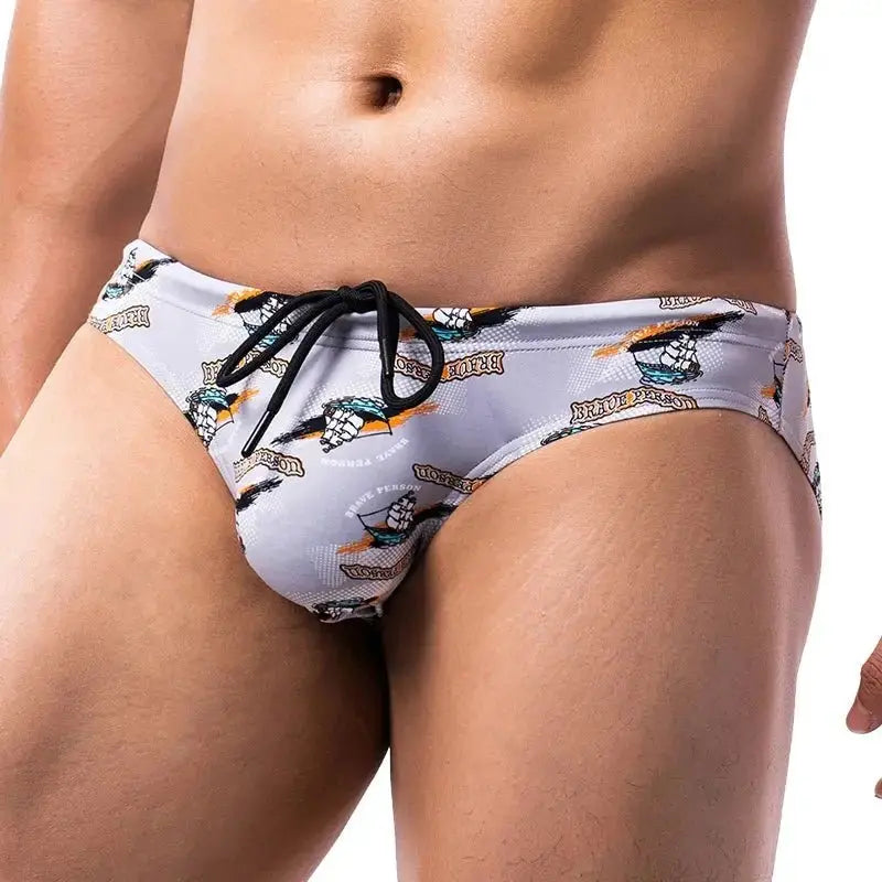 Floral Bikini Swim Briefs - WOWihte