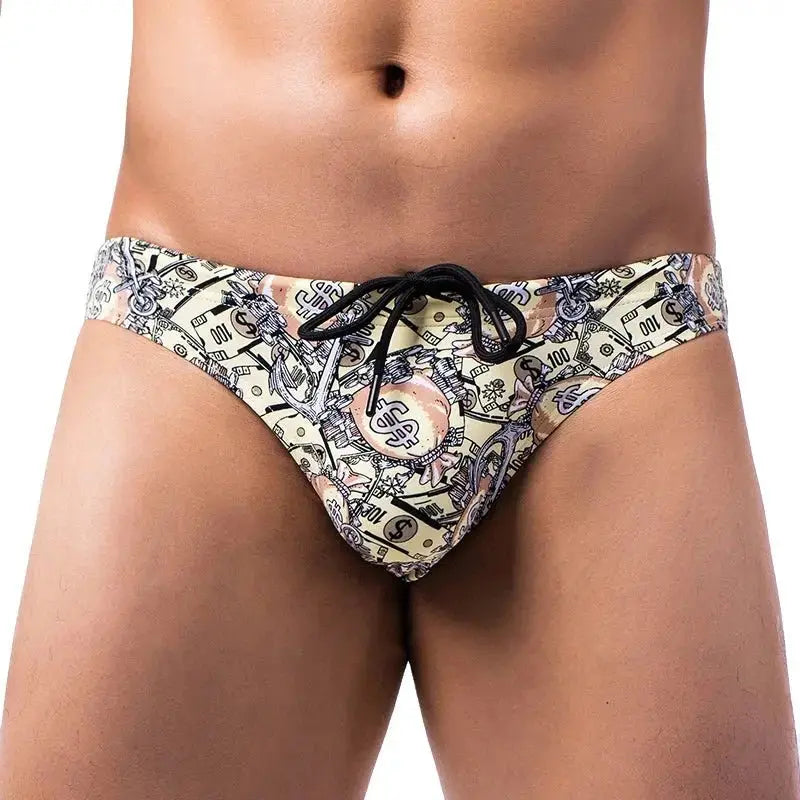 Floral Bikini Swim Briefs - WOWihte
