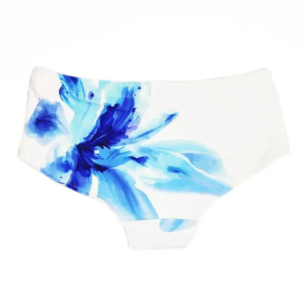 Floral Push - Up Swim Trunks - WOWihte