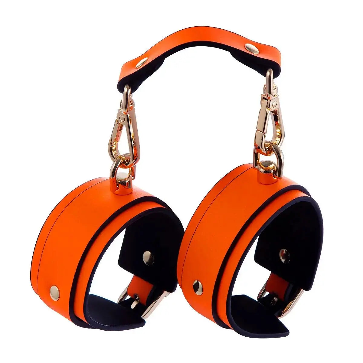 Fluorescence Leather Bdsm Handcuffs Ankle Cuff Hang Buckle Link Bondage Gear Sex Toy for Woman Slave Bdsm Restraints Adult Toys - WOWihte