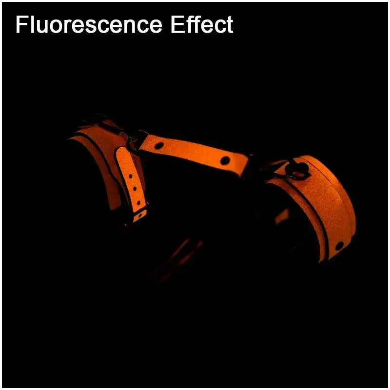Fluorescence Leather Bdsm Handcuffs Ankle Cuff Hang Buckle Link Bondage Gear Sex Toy for Woman Slave Bdsm Restraints Adult Toys - WOWihte