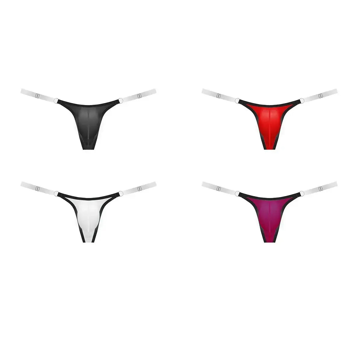 Form - Fitting Transparent Low - Rise Thong - WOWihte
