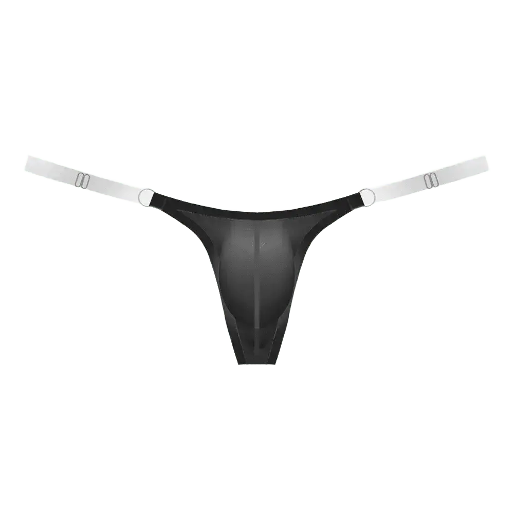 Form - Fitting Transparent Low - Rise Thong - WOWihte