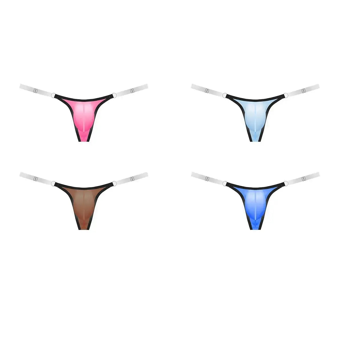 Form - Fitting Transparent Low - Rise Thong - WOWihte