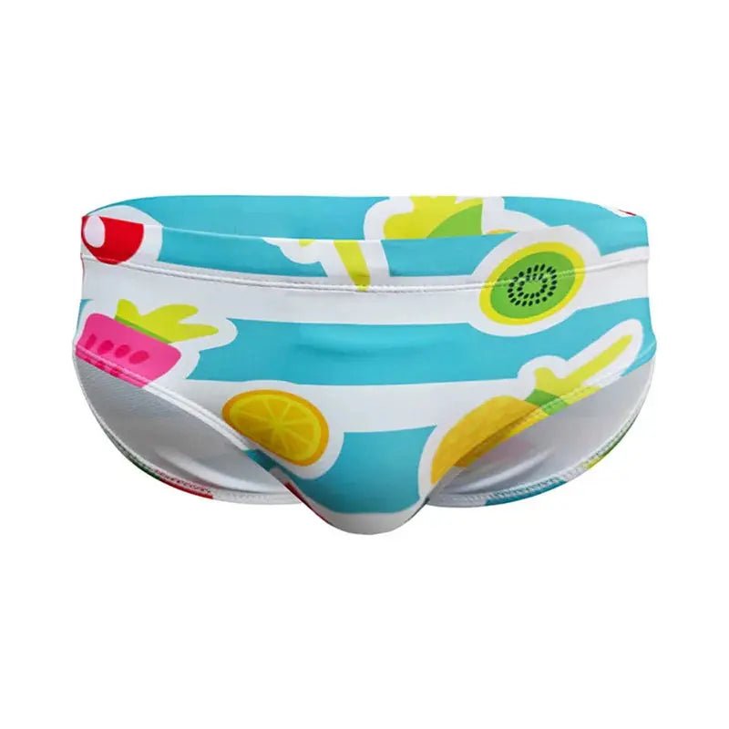 Fruit Print Bikini Swim Briefs - WOWihte