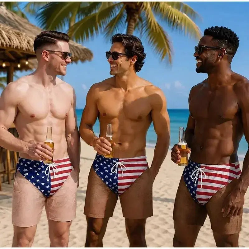 Funny Hairy Legs Swim Trunks - WOWihte