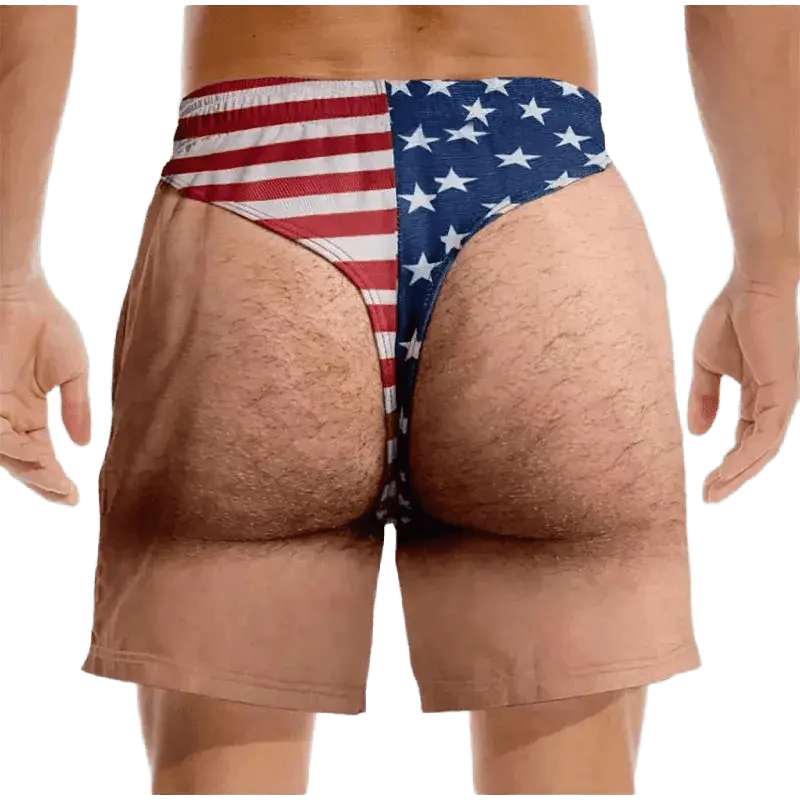 Funny Hairy Legs Swim Trunks - WOWihte