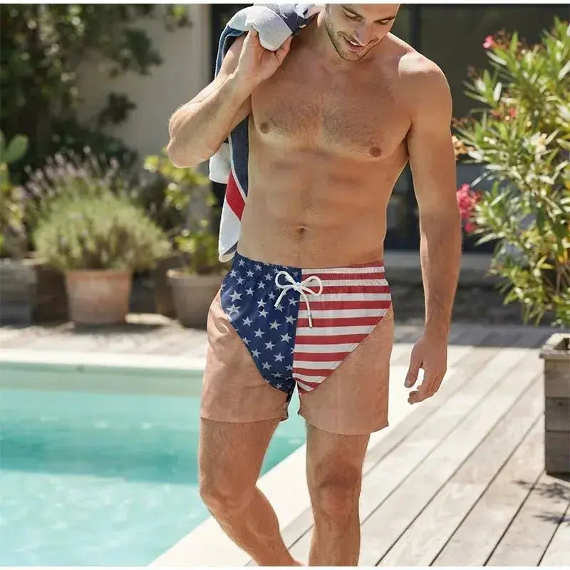 Funny Hairy Legs Swim Trunks - WOWihte