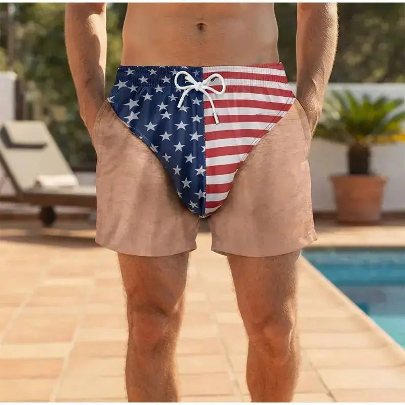 Funny Hairy Legs Swim Trunks - WOWihte