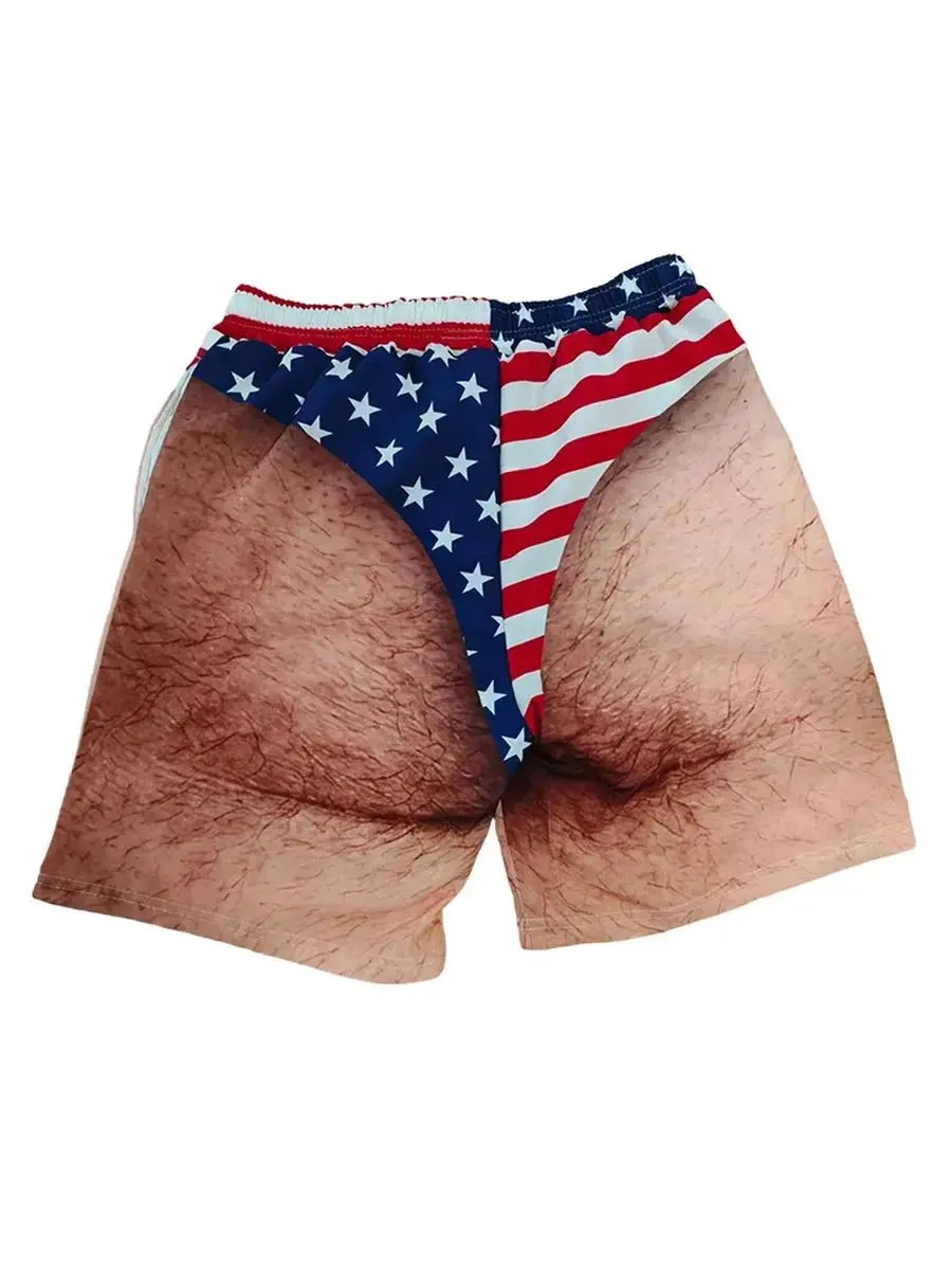 Funny Hairy Legs Swim Trunks - WOWihte