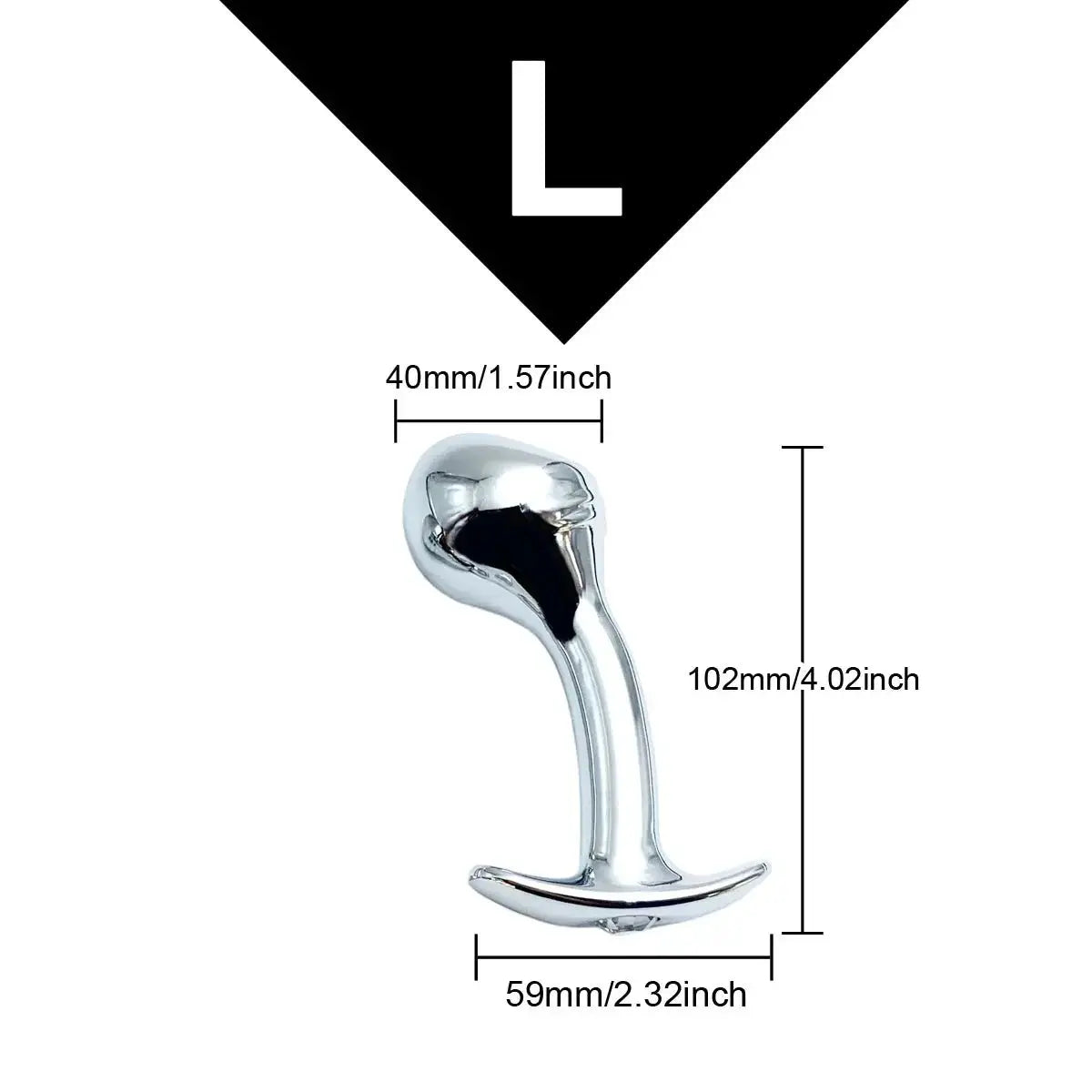 Gem Base Metal Anal Plug - WOWihte