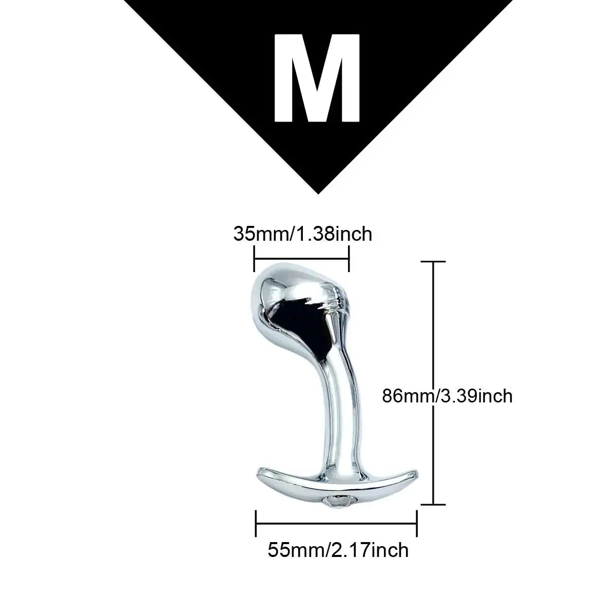 Gem Base Metal Anal Plug - WOWihte