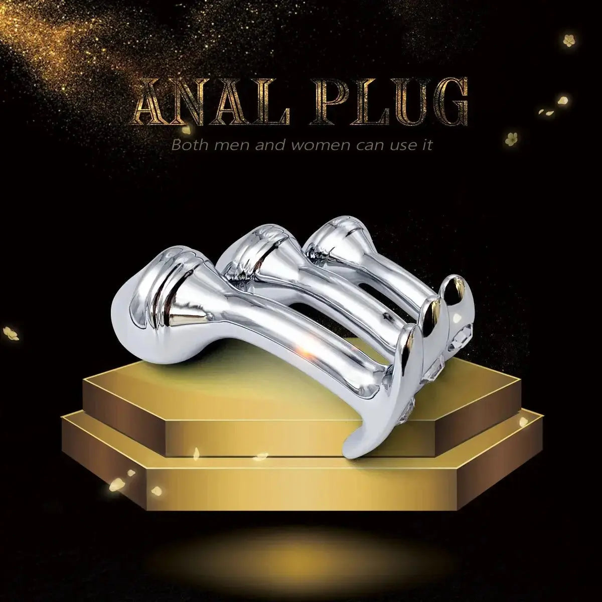 Gem Base Metal Anal Plug - WOWihte
