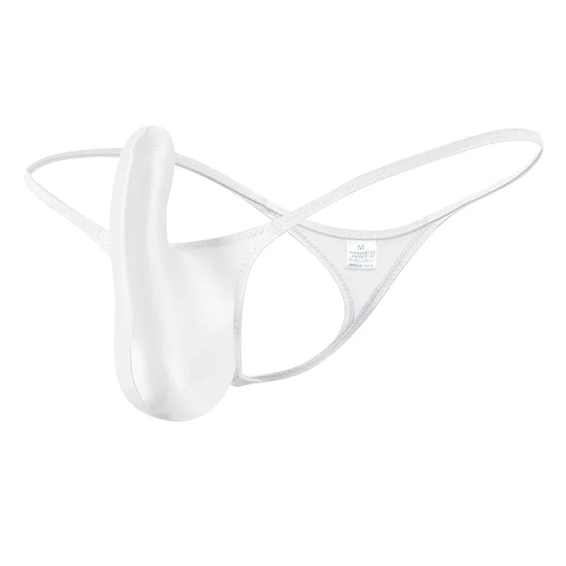 Glossy Low - Rise Men's G - String - WOWihte