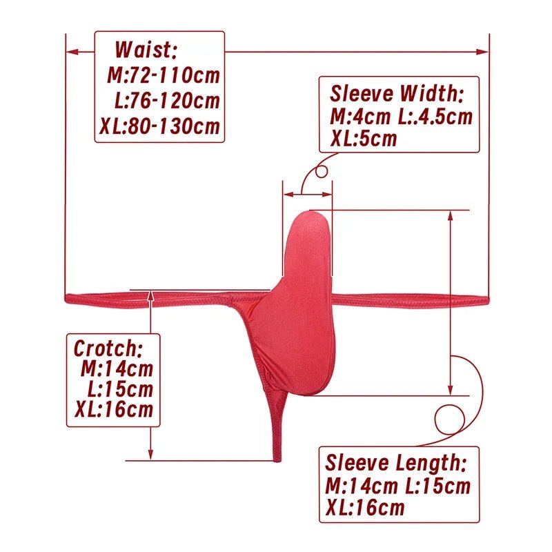 Glossy Low - Rise Men's G - String - WOWihte