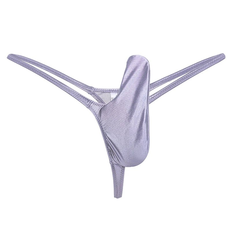 Glossy Low - Rise Men's G - String - WOWihte