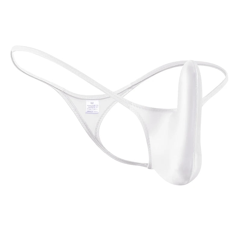 Glossy Low - Rise Men's G - String - WOWihte
