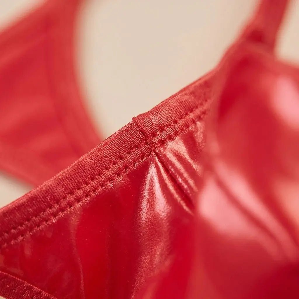 Glossy Low-Rise Men's G-String - WOWihte