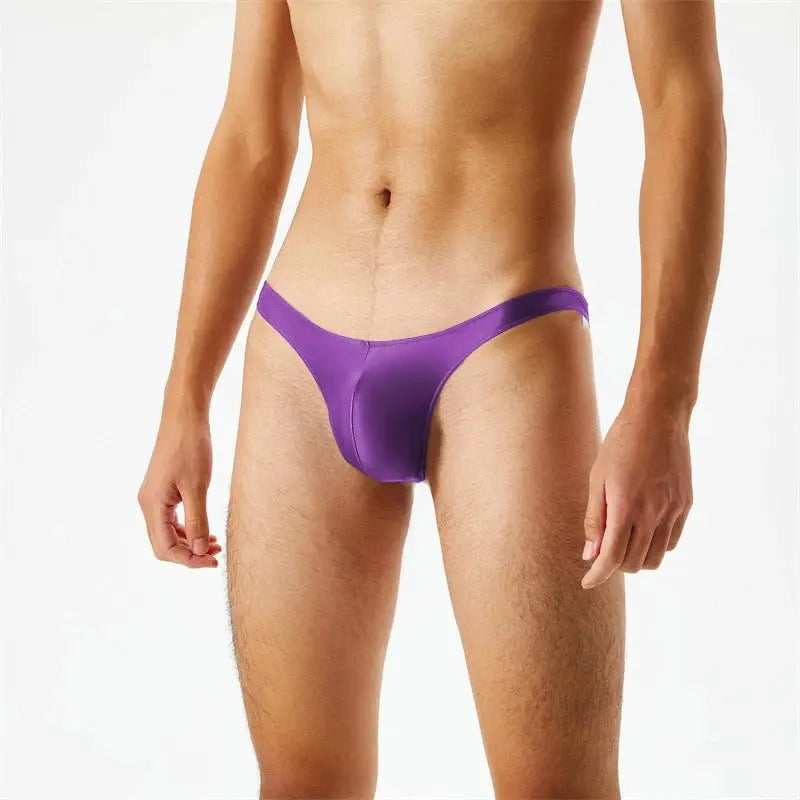 Glossy Satin String Bikini - WOWihte