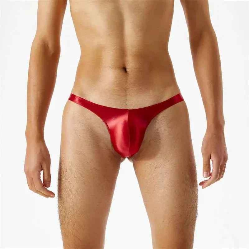 Glossy Satin String Bikini - WOWihte