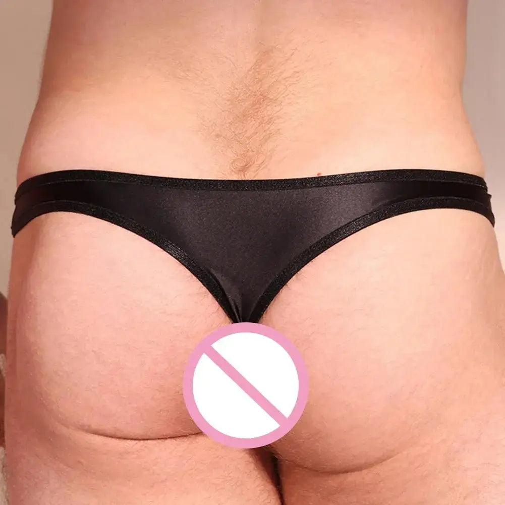 Glossy Sheer Lace Briefs Men - WOWihte