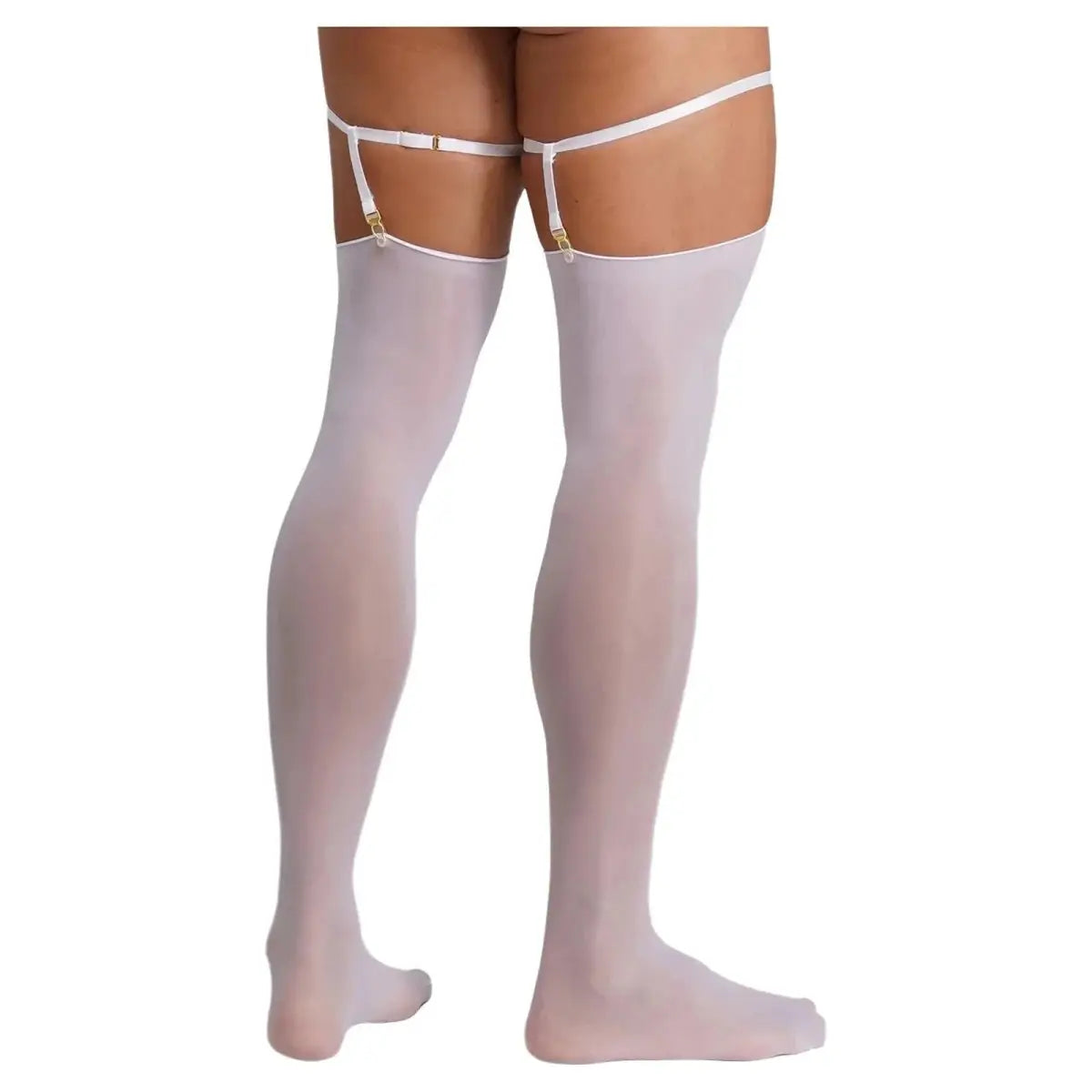 Glossy Sheer Performance Thigh Highs - WOWihte
