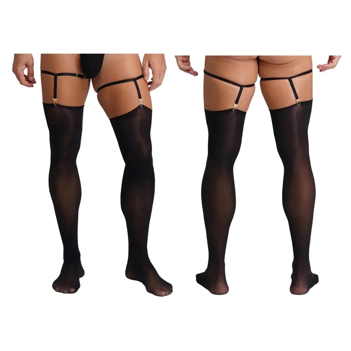 Glossy Sheer Performance Thigh Highs - WOWihte