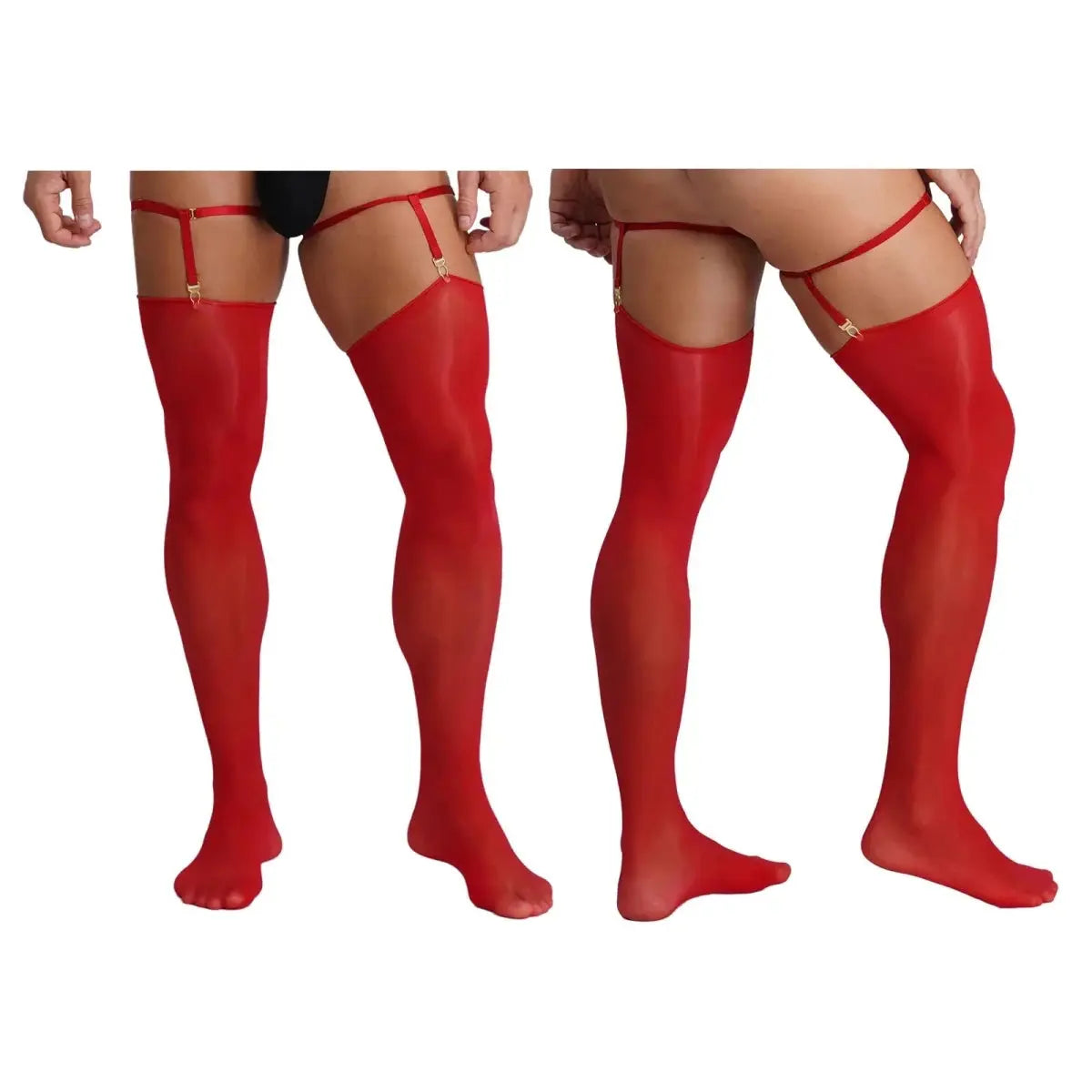 Glossy Sheer Performance Thigh Highs - WOWihte