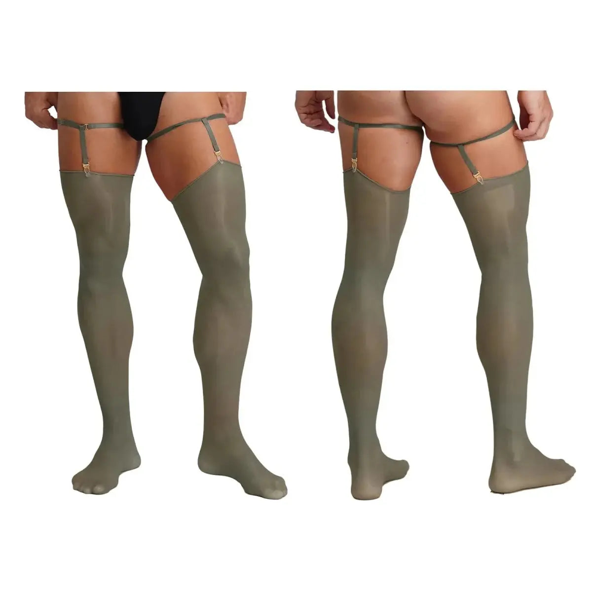 Glossy Sheer Performance Thigh Highs - WOWihte