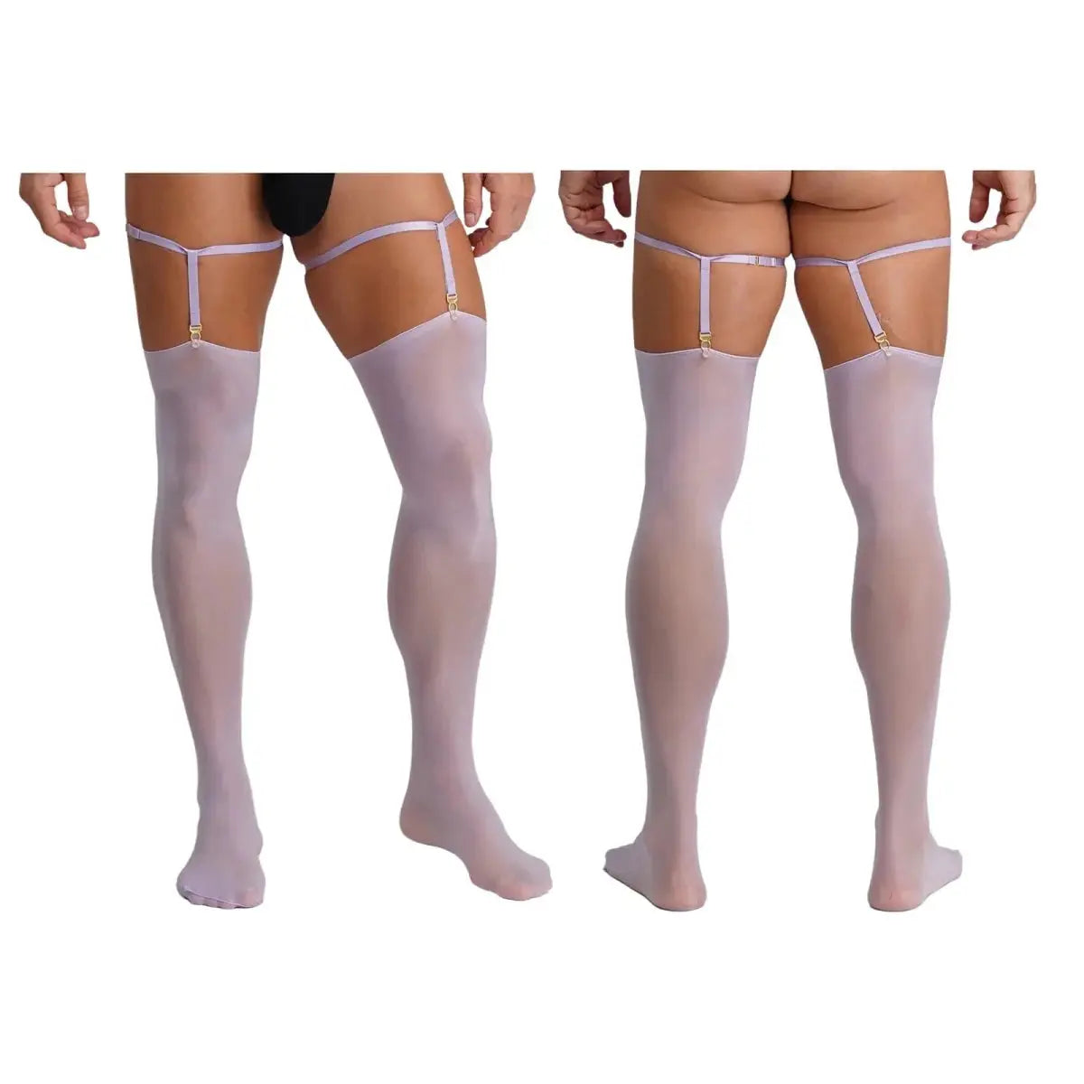 Glossy Sheer Performance Thigh Highs - WOWihte