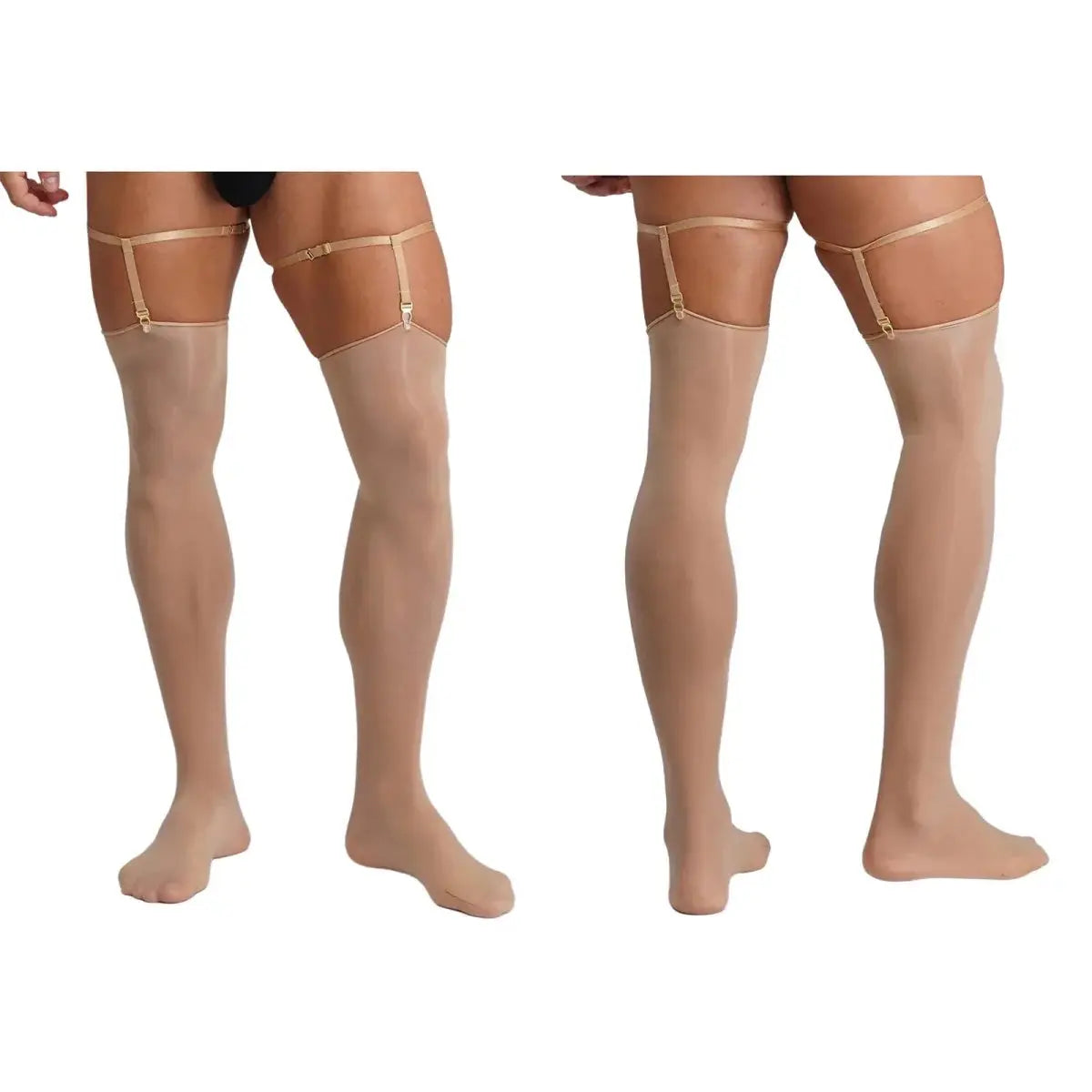 Glossy Sheer Performance Thigh Highs - WOWihte