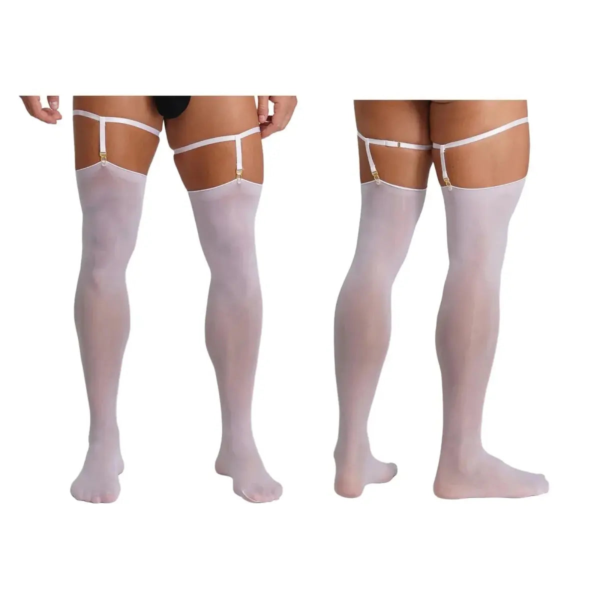 Glossy Sheer Performance Thigh Highs - WOWihte